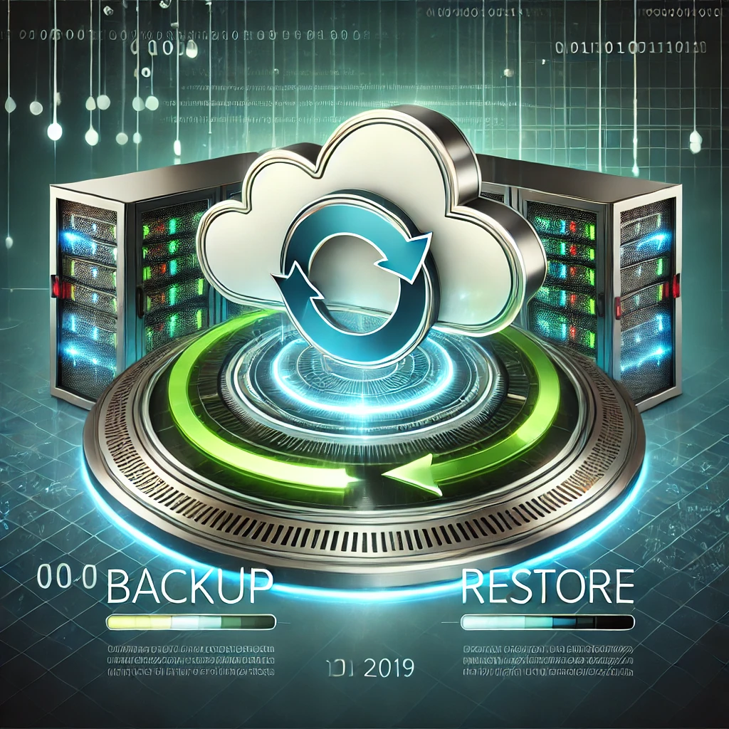 Dall·e 2025 01 25 19.46.36 A Conceptual Illustration Representing Backup And Restore Processes. The Image Features A Cloud With A Circular Arrow Around It, Symbolizing Data Cont