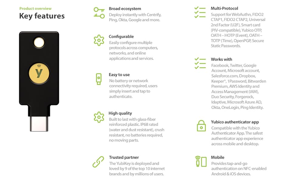 YubiKey 5C NFC Security Key