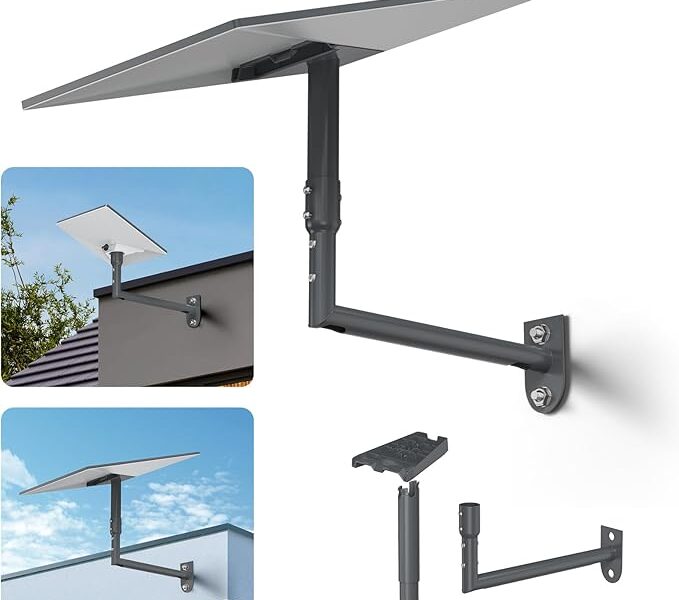 Starlink Gen 3 Mount, 360° Adjustable V3 Starlink Wall Mount, Starlink Gen3 Pole Mounting Kit with Starlink Gen 3 Pipe Adapter for Gen3/Gen 2/Mini Starlink Internet Kit Satellite