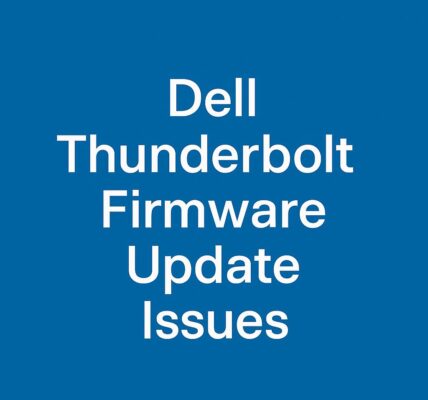 Dell Thunderbolt Firmware Update Issues