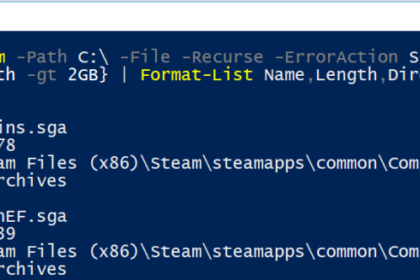 find the biggest files
